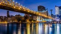 Queensboro Bridge at dusk Royalty Free Stock Photo