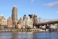 Queensboro Bridge and East Side of Manhattan - NYC Royalty Free Stock Photo