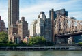 Queensboro Bridge in Midtown Manhattan with New York City skyline over East River Royalty Free Stock Photo