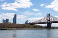 The Queensboro Bridge near Queensbridge Park along the East River in Long Island City Queens New York Royalty Free Stock Photo