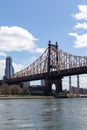 The Queensboro Bridge near Queensbridge Park along the East River in Long Island City Queens New York Royalty Free Stock Photo