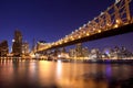 Queensboro Bridge at night Royalty Free Stock Photo