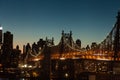 Queensboro Bridge at twilight in New York City Royalty Free Stock Photo