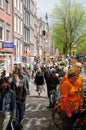 Queensday Celebrations in Amsterdam Royalty Free Stock Photo