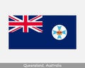 Queensland Australia Flag. Flag of Qld, AU. Australian State Banner. EPS Vector Illustration Royalty Free Stock Photo