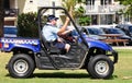 Queensland Police patrolling beach in 4wheel drive