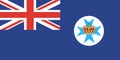 Queensland State Flag. Australia Royalty Free Stock Photo