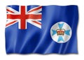 Queensland state flag, Australia Royalty Free Stock Photo