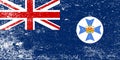 Queensland State Grunge Flag Royalty Free Stock Photo