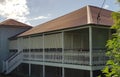 Queenslander and verandah with red tin roof