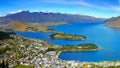 Queenstown Aerial View, New Zealand Royalty Free Stock Photo