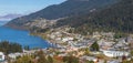 Queenstown downtown aerial view, New Zealand