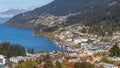 Queenstown downtown aerial view, New Zealand