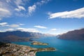 Queenstown with lake Wakatipu Royalty Free Stock Photo