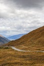 Queenstown neighborhood. The road among the mountain of the South Island. New Zealand Royalty Free Stock Photo