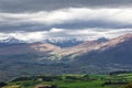 Queenstown neighborhood. Storm clouds over the South Island. New Zealand Royalty Free Stock Photo