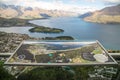 Queenstown, New Zealand -September-25-2017 : The map view information on skyline Queenstown for see the spectacular landscape of Q
