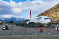 QUEENSTOWN NEW ZEALAND - SEPTEMBER6,2015 : qantas airline plane