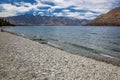 View of the Remarkables mountain range in New Zealand on February 17, 2012. Two