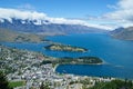 Queenstown and the Remarkables mountain range Royalty Free Stock Photo