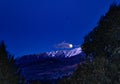 Moon set over The Remarkables Range in Queenstown Royalty Free Stock Photo
