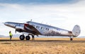 QUEENSTOWN, SOUTH AFRICA - 17 June 2017: Silver Twin Beechcraft Model E