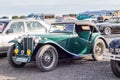 Queenstown, South Africa, 17 June 2017: Vintage MG classic vehicle on display at Queenstown Air Show - Illustrative editorial