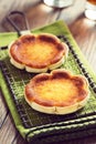 Queijadinhas, or Portuguese Cheese Cakes, on a Cooling Rack