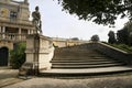 Beautiful stone staircase of the Colossal National Palace of Queluz in Portugal Royalty Free Stock Photo