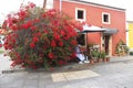 Colorful facade of a little italian restaurant in Queluz Royalty Free Stock Photo