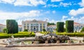 View of Queluz National Palace Ceremonial Facade and Fountain in Sintra - Portugal Royalty Free Stock Photo