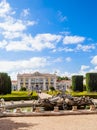 View of Queluz National Palace Ceremonial Facade and Fountain in Sintra - Portugal Royalty Free Stock Photo