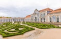 Queluz Palace Back Courtyard Exterior and Gardens - Side View Royalty Free Stock Photo