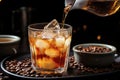 Quench your thirst and get your coffee fix simultaneously with these icy glasses of coffee Royalty Free Stock Photo