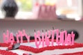 Quenched candles on a birthday cake Royalty Free Stock Photo