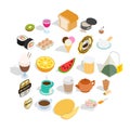 Quencher icons set, isometric style Royalty Free Stock Photo