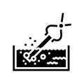 quenching blacksmith glyph icon vector illustration Royalty Free Stock Photo