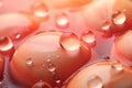 Quenching Peach water drops. Generate Ai