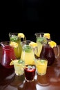 Quenching thirst and refreshing drinks. Cold lemonades. Lemonade. Morse. Compote.