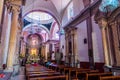 QUERETARO, MEXICO: OCTOBER 3, 2016: Interior of the Church and Convent of Santa Cruz in Queretaro, Mexi