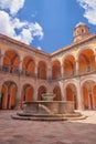 Queretaro, Queretaro, 11 29 22, Central courtyard with functioning fountain in the regional museum with ancient Spanish