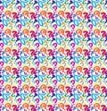 Queries marks of different colors seamless pattern