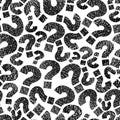 Queries marks seamless pattern, vector, hand drawn lines texture