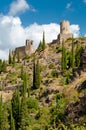 Quertinheux and Surdespine towers at Lastours