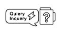 Query and Inquiry Dialogue Icons, vector design Generative AI Royalty Free Stock Photo