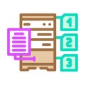 query optimization database color icon vector illustration