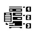 query optimization database glyph icon vector illustration