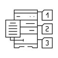 query optimization database line icon vector illustration