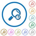 Query time icons with shadows and outlines Royalty Free Stock Photo