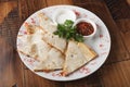 Quesadilla with beef and chicken Royalty Free Stock Photo